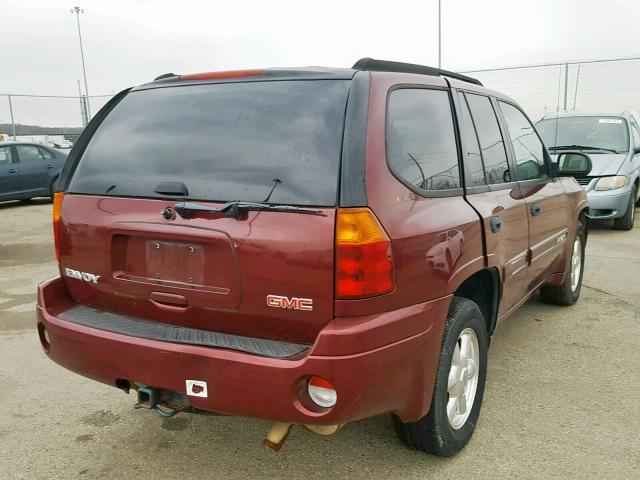 1GKDT13S542288401 - 2004 GMC ENVOY RED photo 4