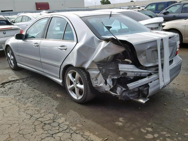 WDBRF40J15F611020 - 2005 MERCEDES-BENZ C 230K SPO SILVER photo 3