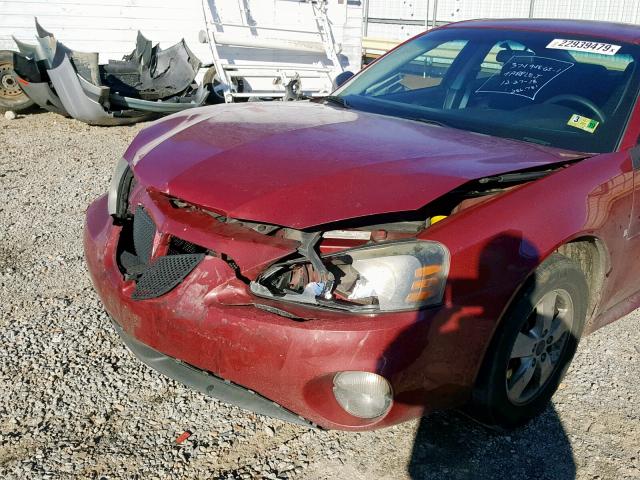 2G2WP552061115504 - 2006 PONTIAC GRAND PRIX MAROON photo 9