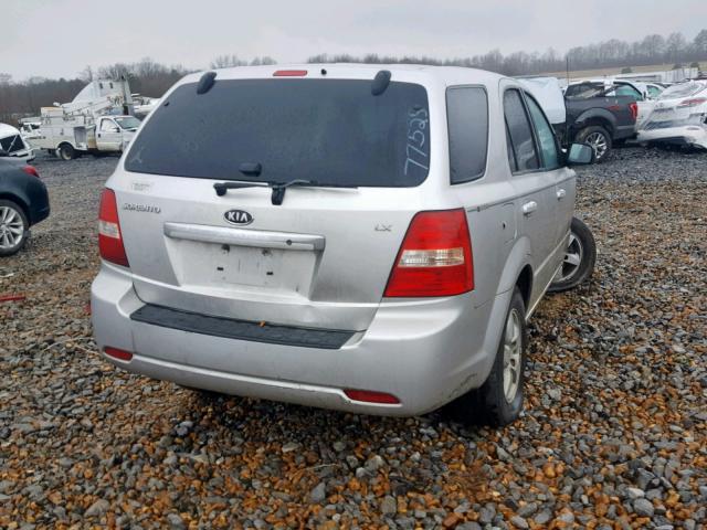 KNDJD735X85858910 - 2008 KIA SORENTO EX SILVER photo 4