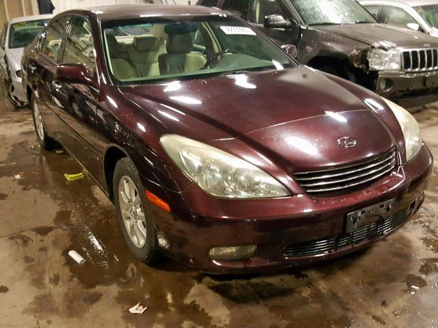 JTHBF30G330142626 - 2003 LEXUS ES 300 BURGUNDY photo 1