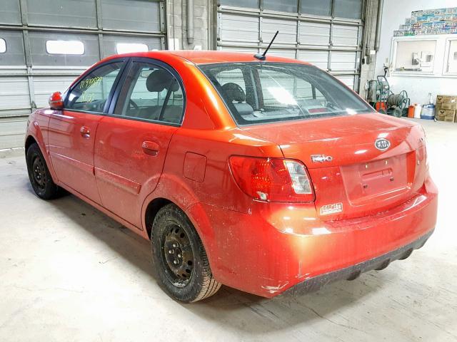 KNADH4A39B6868716 - 2011 KIA RIO BASE ORANGE photo 3