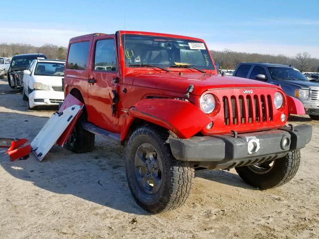 1C4AJWBG9EL325363 - 2014 JEEP WRANGLER S RED photo 1