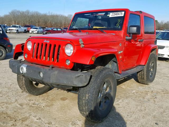 1C4AJWBG9EL325363 - 2014 JEEP WRANGLER S RED photo 2