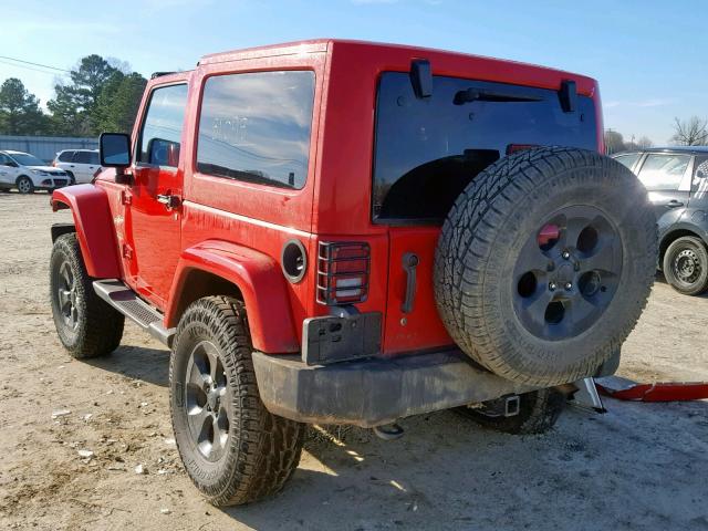 1C4AJWBG9EL325363 - 2014 JEEP WRANGLER S RED photo 3