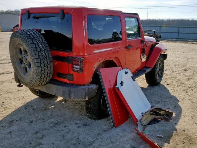 1C4AJWBG9EL325363 - 2014 JEEP WRANGLER S RED photo 4