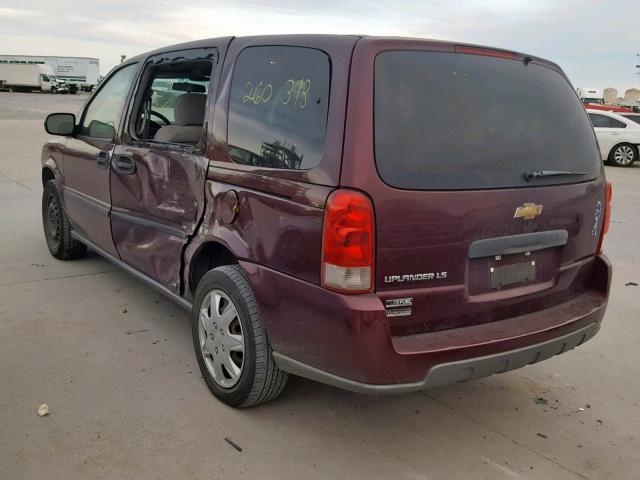 1GNDV23WX8D102707 - 2008 CHEVROLET UPLANDER L MAROON photo 3