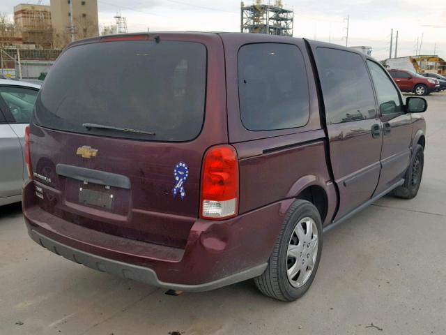 1GNDV23WX8D102707 - 2008 CHEVROLET UPLANDER L MAROON photo 4