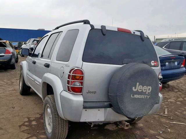 1J4GL58K32W234104 - 2002 JEEP LIBERTY LI SILVER photo 3