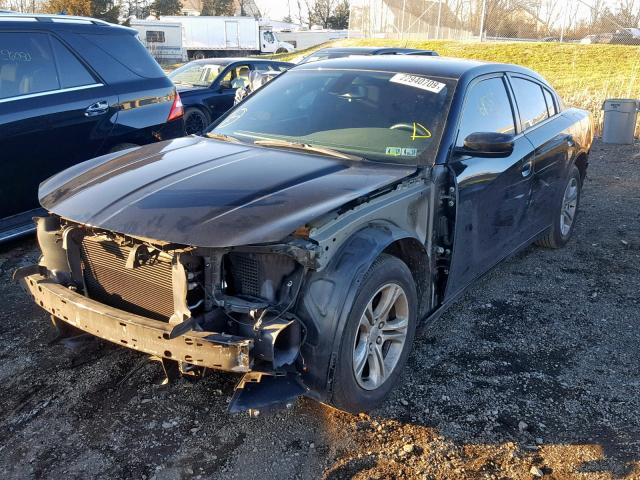 2C3CDXBG3FH795204 - 2015 DODGE CHARGER SE BLACK photo 2