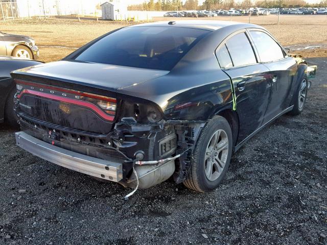 2C3CDXBG3FH795204 - 2015 DODGE CHARGER SE BLACK photo 4