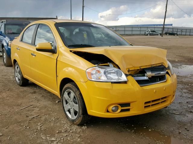 KL1TG56E79B402468 - 2009 CHEVROLET AVEO LT YELLOW photo 1