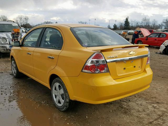 KL1TG56E79B402468 - 2009 CHEVROLET AVEO LT YELLOW photo 3