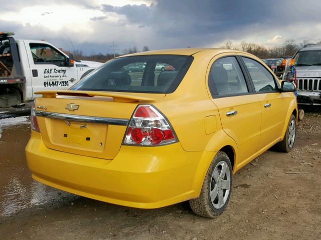 KL1TG56E79B402468 - 2009 CHEVROLET AVEO LT YELLOW photo 4