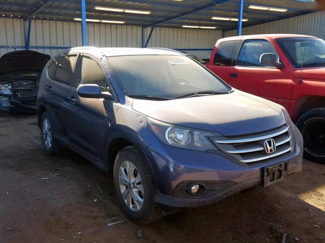 2HKRM4H76EH684051 - 2014 HONDA CR-V EXL BLUE photo 1