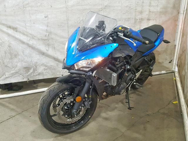 JKAEXEJ10JDA02599 - 2018 KAWASAKI EX650 J BLUE photo 2