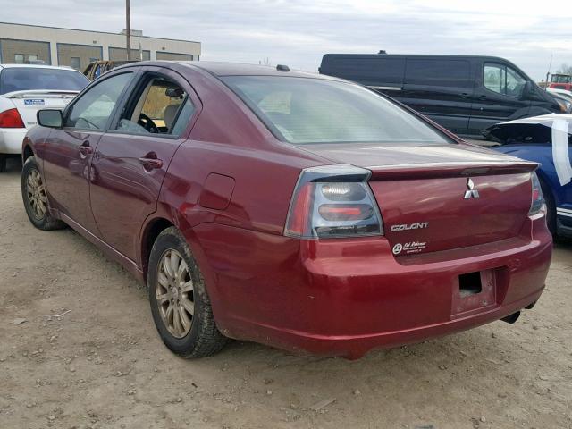 4A3AB56F67E021761 - 2007 MITSUBISHI GALANT ES BURGUNDY photo 3