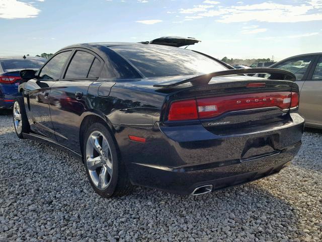 2C3CDXHG7EH105377 - 2014 DODGE CHARGER SX BLACK photo 3