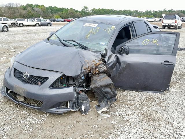 1NXBU4EE0AZ322913 - 2010 TOYOTA COROLLA BA GRAY photo 2