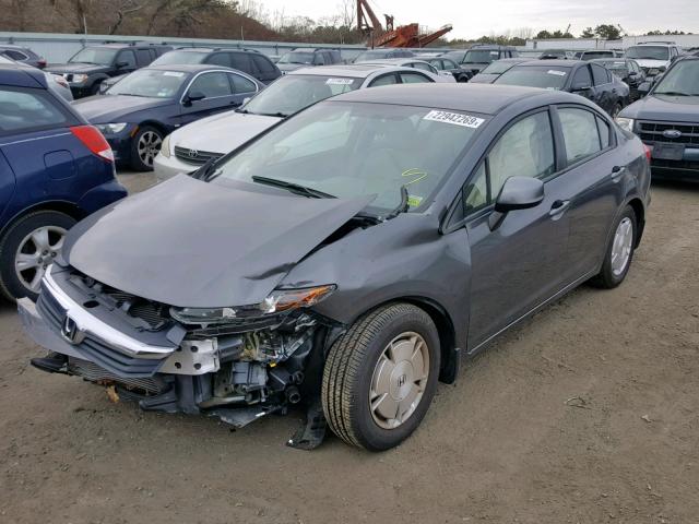 2HGFB2F66CH556276 - 2012 HONDA CIVIC HF GRAY photo 2