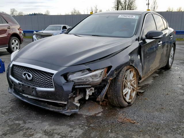 JN1BV7ARXEM699060 - 2014 INFINITI Q50 BASE BLACK photo 2