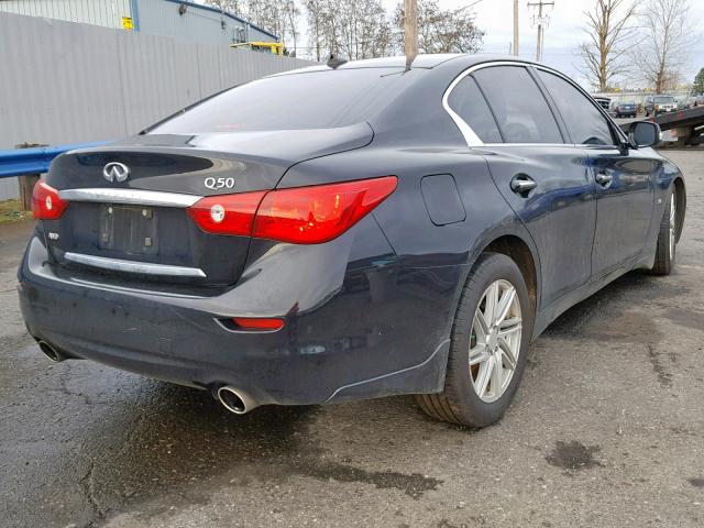 JN1BV7ARXEM699060 - 2014 INFINITI Q50 BASE BLACK photo 4