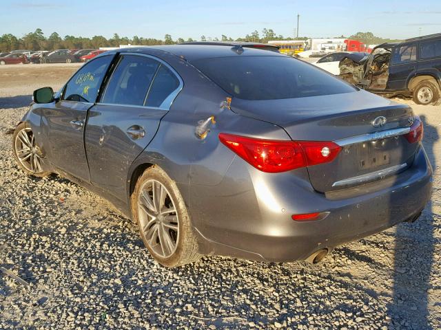 JN1BV7AP3FM353819 - 2015 INFINITI Q50 BASE GRAY photo 3