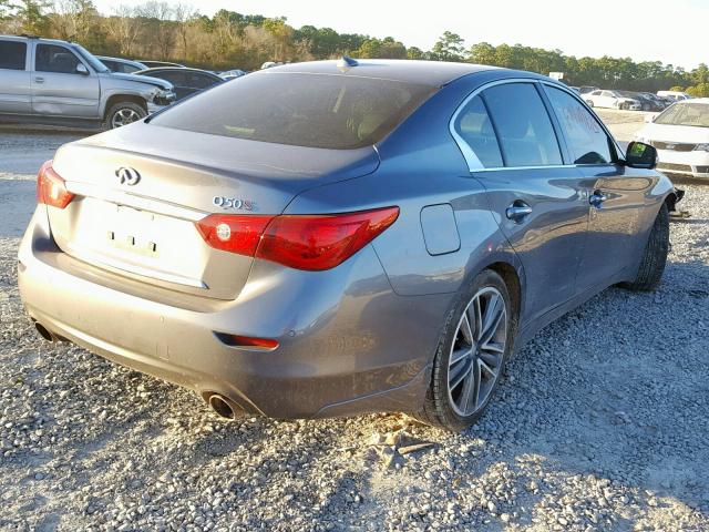 JN1BV7AP3FM353819 - 2015 INFINITI Q50 BASE GRAY photo 4