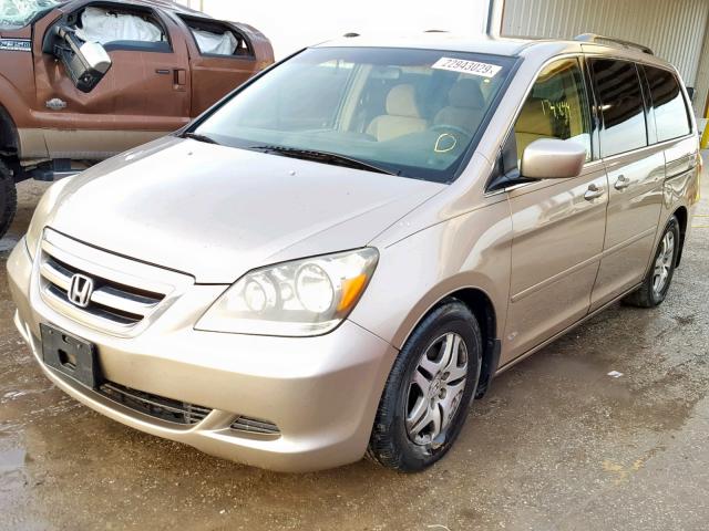 5FNRL38436B404833 - 2006 HONDA ODYSSEY EX BEIGE photo 2