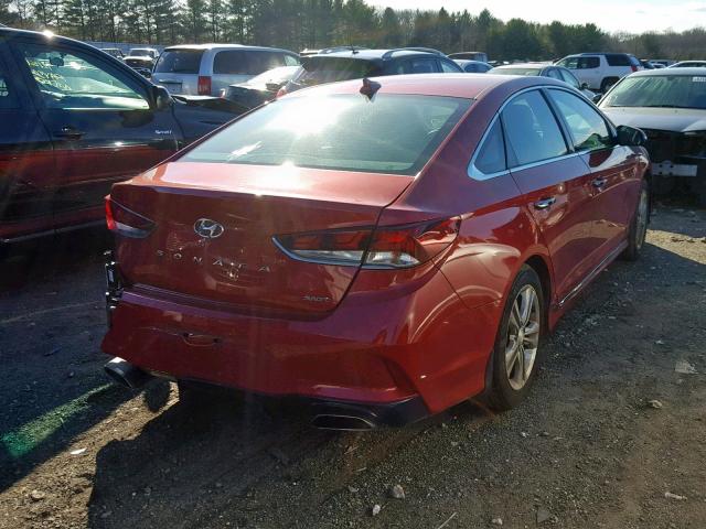 5NPE34AF0JH692000 - 2018 HYUNDAI SONATA SPO RED photo 4