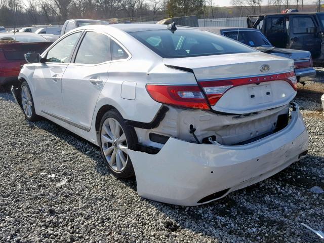 KMHFH4JG7EA382904 - 2014 HYUNDAI AZERA GLS WHITE photo 3