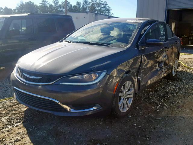 1C3CCCAB9FN637250 - 2015 CHRYSLER 200 LIMITE GRAY photo 2