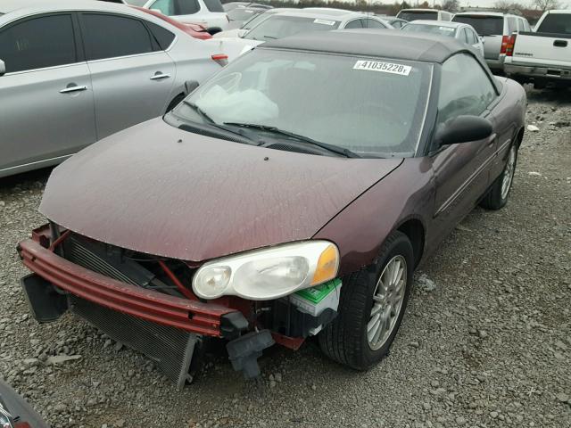 1C3EL55R06N206436 - 2006 CHRYSLER SEBRING TO MAROON photo 2