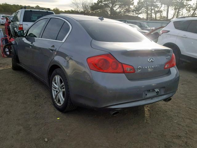 JN1CV6AR5CM673686 - 2012 INFINITI G37 GRAY photo 3