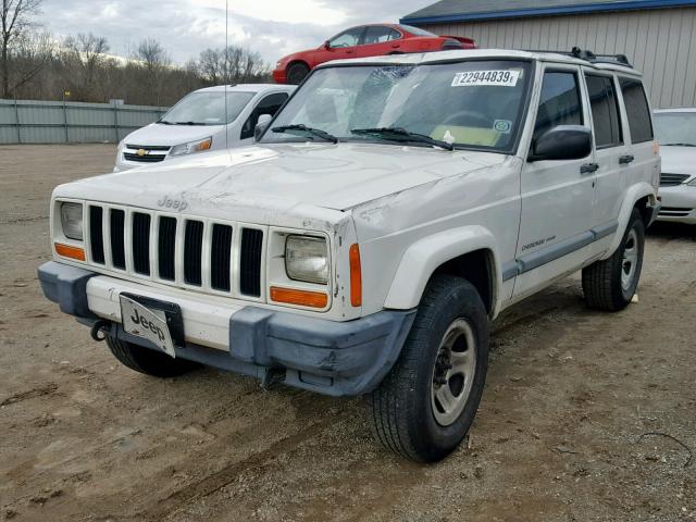 1J4FF48S61L521322 - 2001 JEEP CHEROKEE S WHITE photo 2