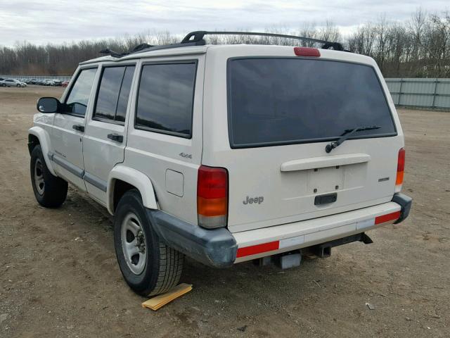 1J4FF48S61L521322 - 2001 JEEP CHEROKEE S WHITE photo 3