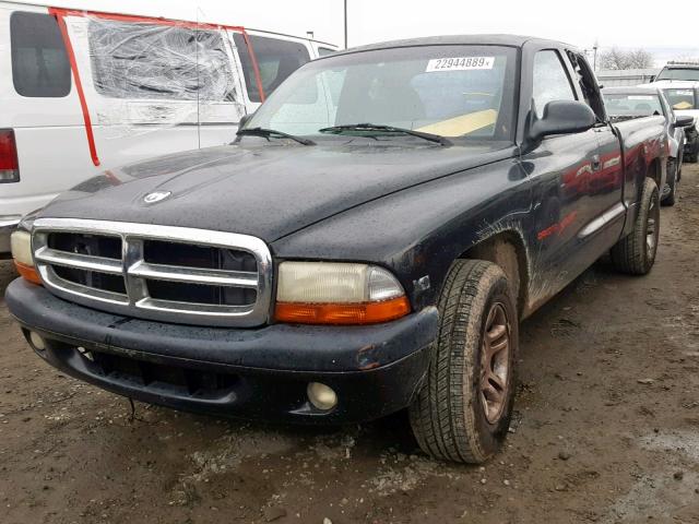 1B7GL22X8XS139528 - 1999 DODGE DAKOTA BLACK photo 2