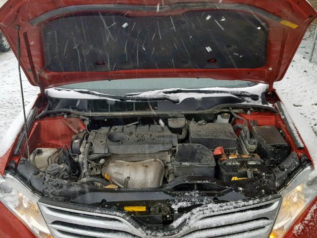 4T3BA3BB0AU013804 - 2010 TOYOTA VENZA BASE RED photo 7