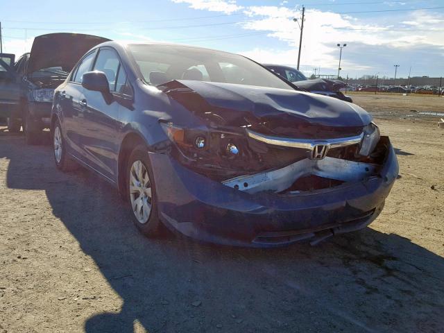 19XFB2F59CE063354 - 2012 HONDA CIVIC LX BLUE photo 1