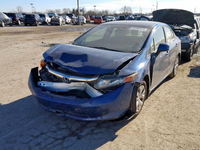 19XFB2F59CE063354 - 2012 HONDA CIVIC LX BLUE photo 2