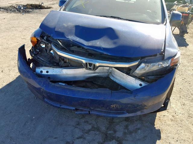 19XFB2F59CE063354 - 2012 HONDA CIVIC LX BLUE photo 9