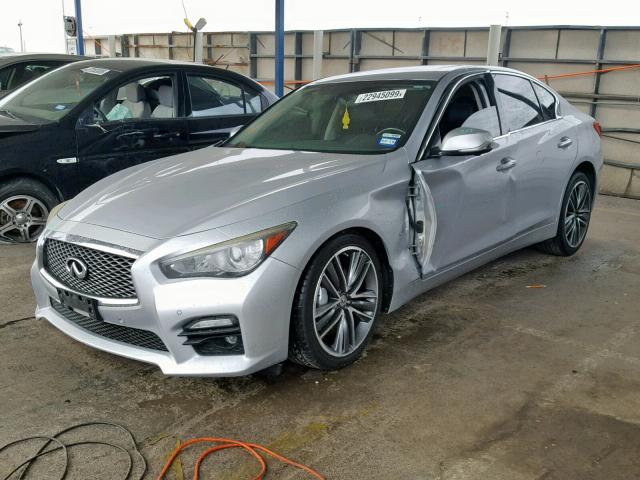 JN1BV7AP0EM685134 - 2014 INFINITI Q50 BASE SILVER photo 2