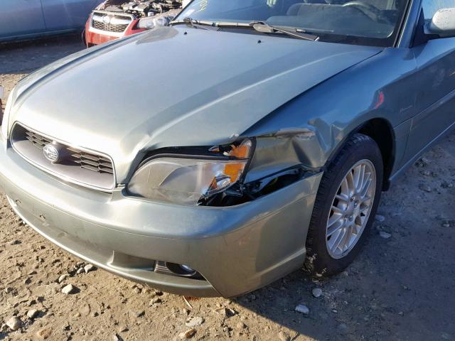 4S3BE625547201931 - 2004 SUBARU LEGACY L S GREEN photo 9