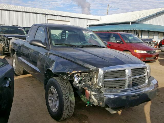 1D7HE42K25S308492 - 2005 DODGE DAKOTA SLT BLACK photo 1