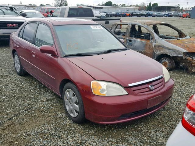 2HGES26762H505556 - 2002 HONDA CIVIC EX MAROON photo 1