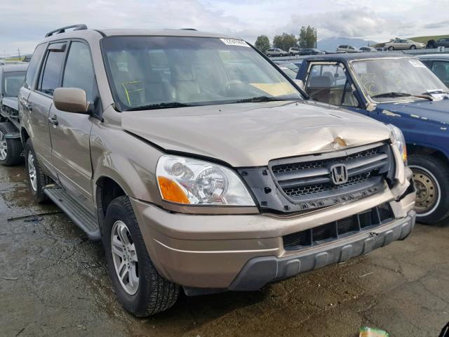 2HKYF18644H613988 - 2004 HONDA PILOT EXL ოქროსფერი ფოტო 1