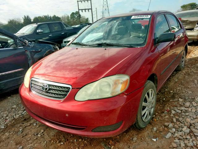 2T1BR32E66C621654 - 2006 TOYOTA COROLLA CE BURGUNDY photo 2