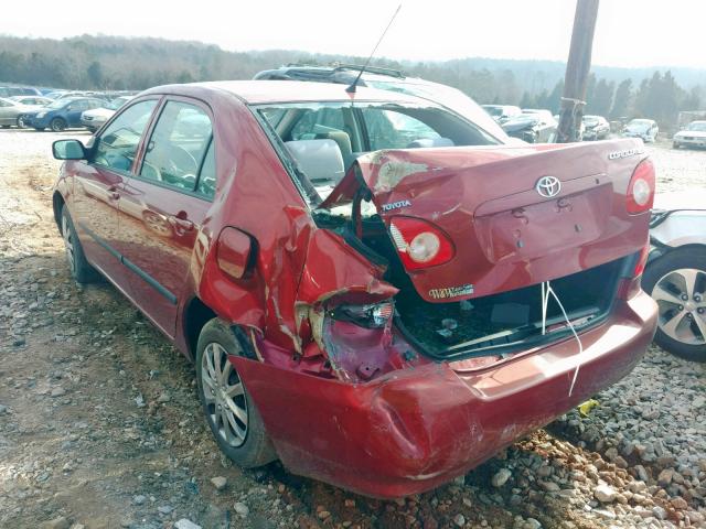 2T1BR32E66C621654 - 2006 TOYOTA COROLLA CE BURGUNDY photo 3