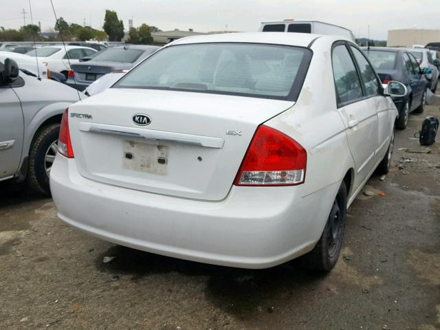 KNAFE122085565411 - 2008 KIA SPECTRA EX WHITE photo 4