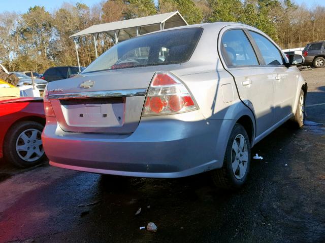 KL1TD56618B009369 - 2008 CHEVROLET AVEO BASE Күміс фото 4